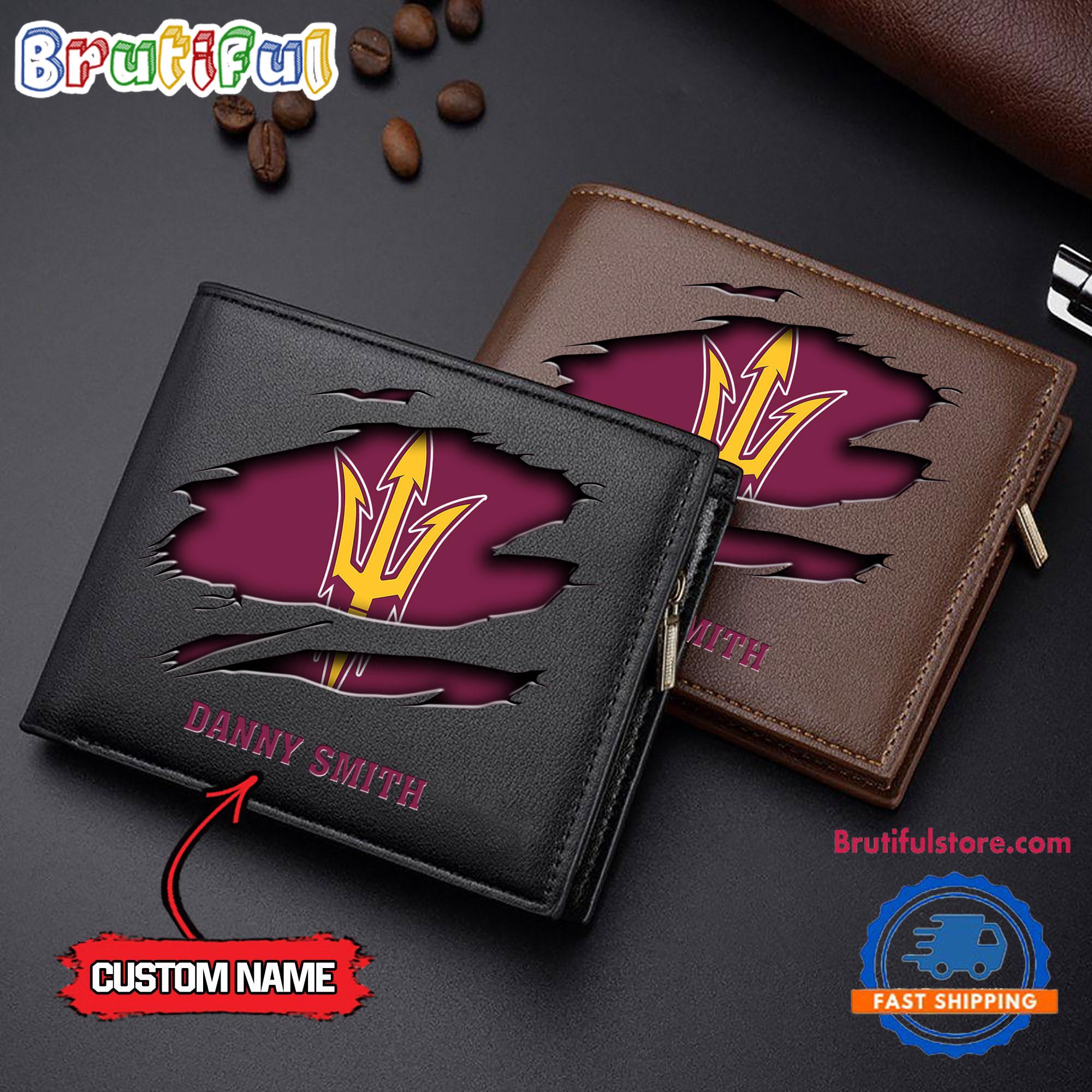NCAA Arizona State Sun Devils Sporty Custom Men's Leather Wallet