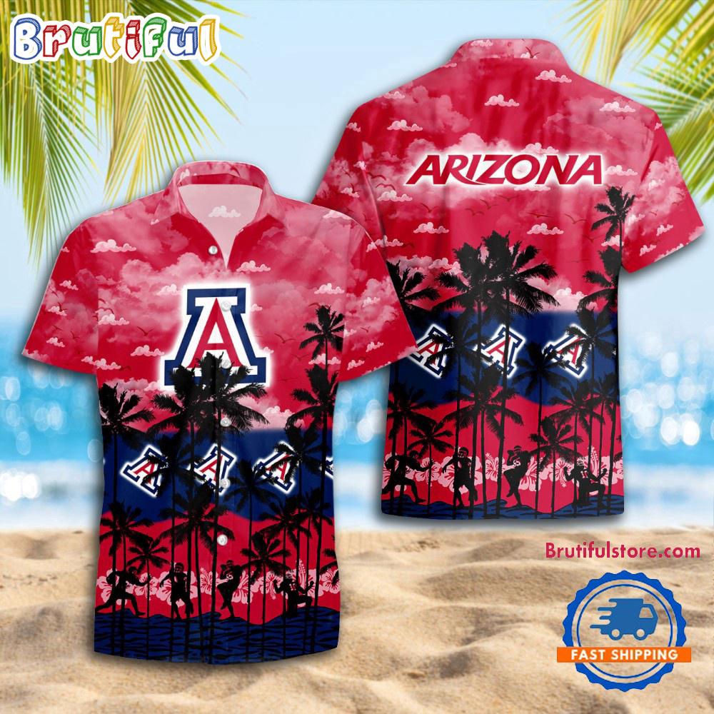 NCAA Arizona Wildcats Palm Tree Hawaiian Shirt