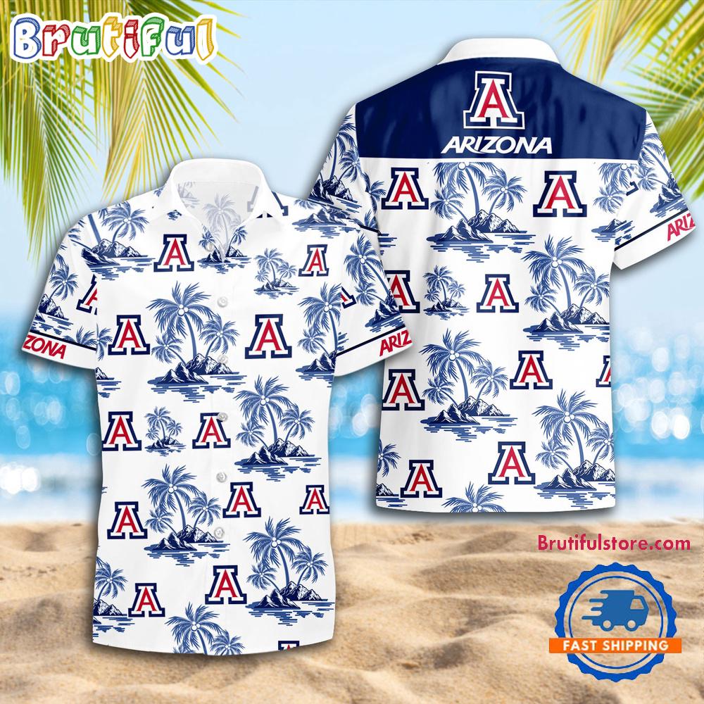 NCAA Arizona Wildcats Sporty Aloha Summer Hawaiian Shirt