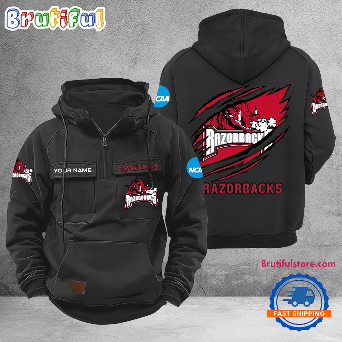 NCAA Arkansas Razorbacks Sport Team Design Logo Name Cargo Hoodie