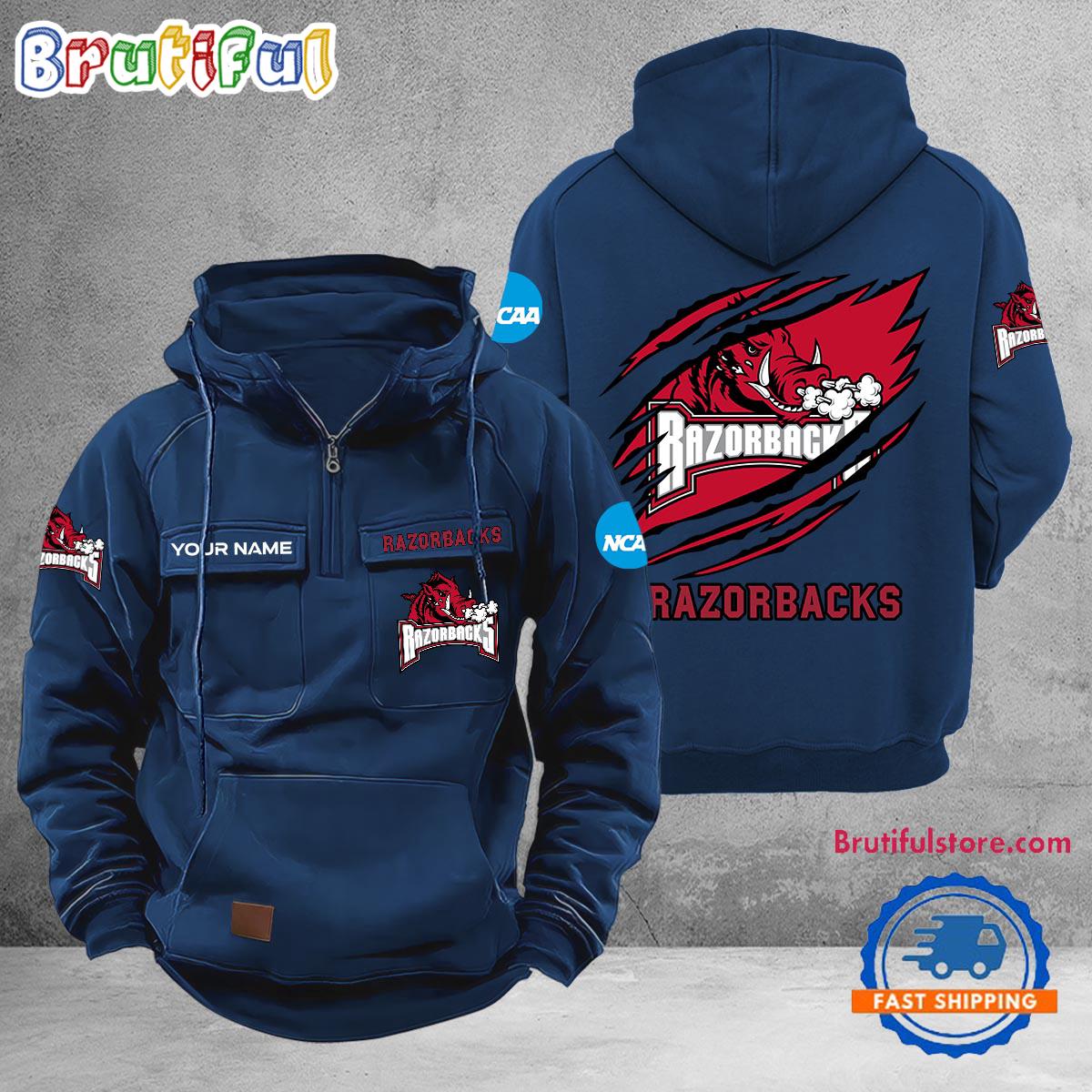 NCAA Arkansas Razorbacks Sport Team Design Logo Name Cargo Hoodie