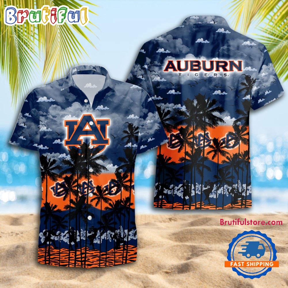 NCAA Auburn Tigers Palm Tree Hawaiian Shirt