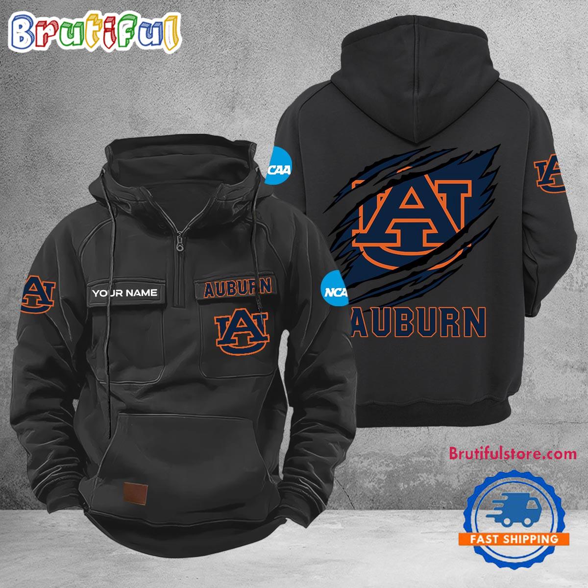 NCAA Auburn Tigers Sport Team Design Logo Name Cargo Hoodie