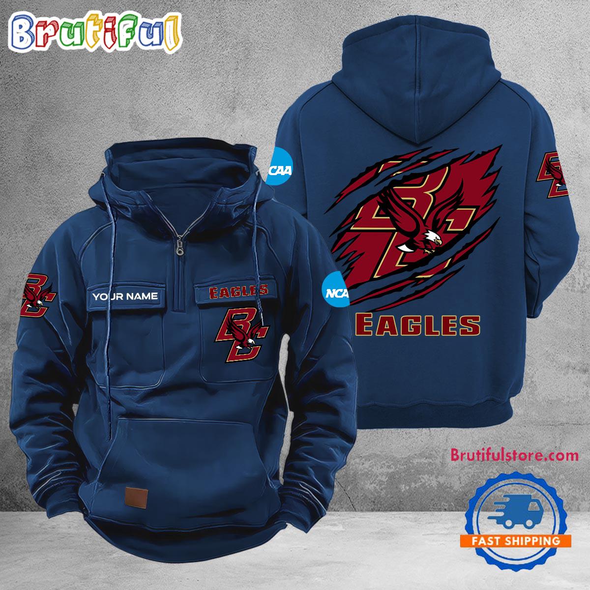 NCAA Boston College Eagles Sport Team Design Logo Name Cargo Hoodie