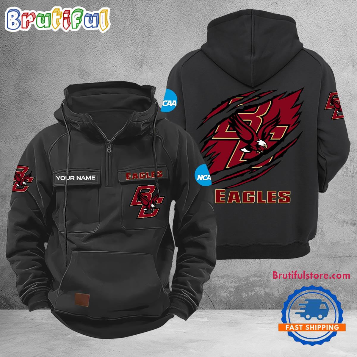NCAA Boston College Eagles Sport Team Design Logo Name Cargo Hoodie