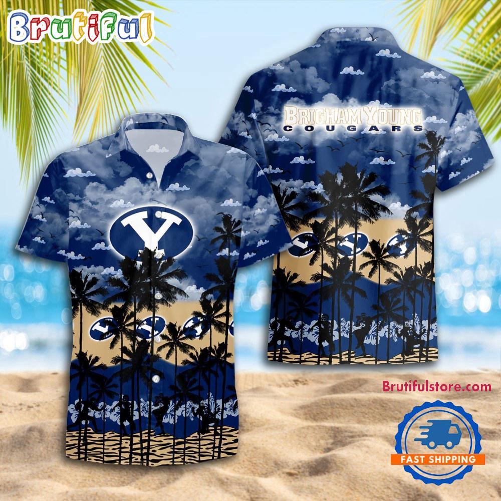 NCAA BYU Cougars Palm Tree Hawaiian Shirt