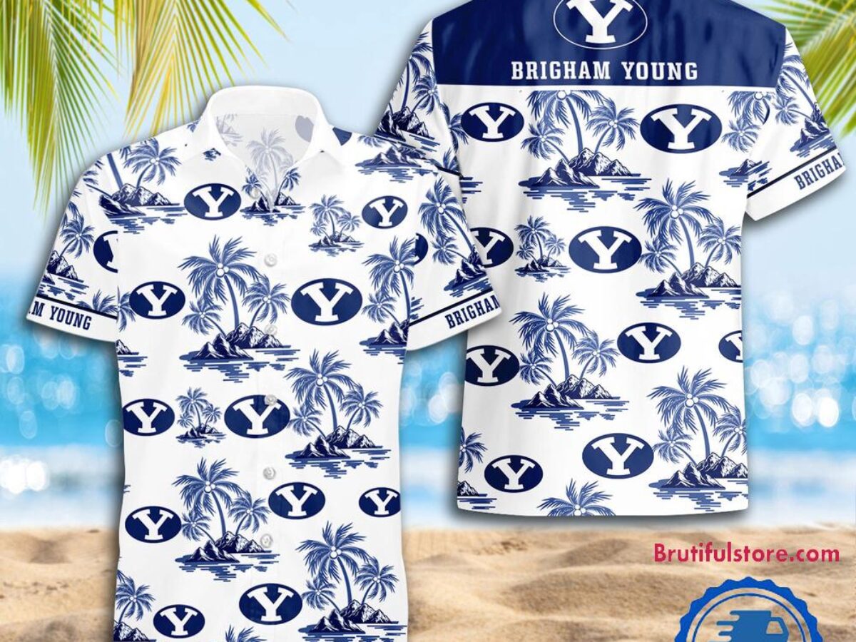 NCAA BYU Cougars Floral Button-Up Shirt - Officially Licensed, Team Colors, Large, 100% Viscose - View #11