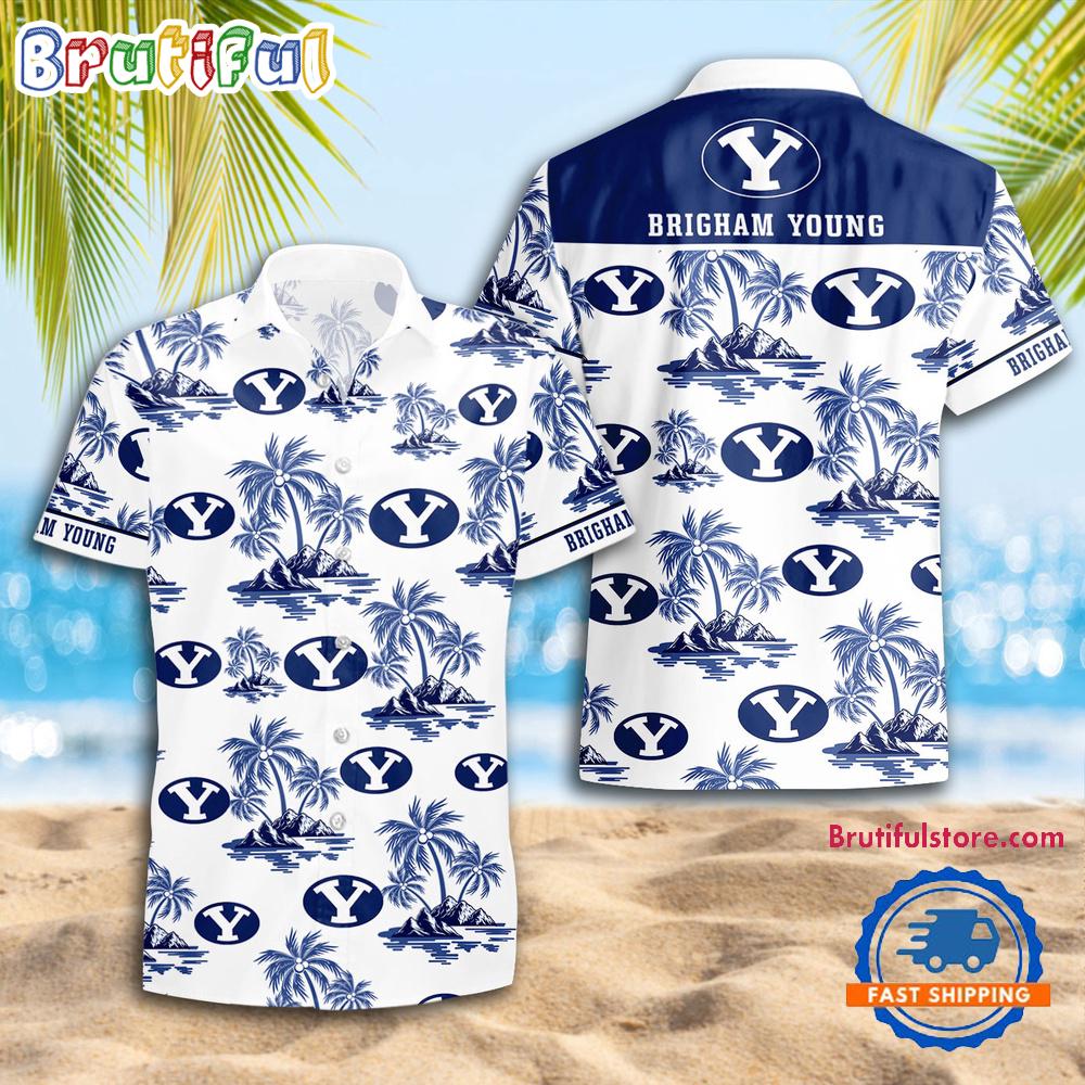 NCAA BYU Cougars Sporty Aloha Summer Hawaiian Shirt