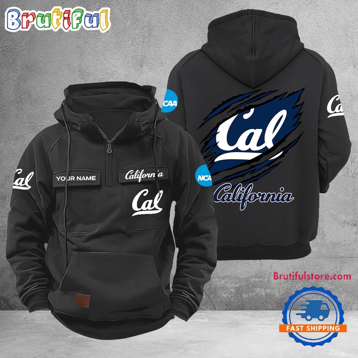 NCAA California Golden Bears Sport Team Design Logo Name Cargo Hoodie
