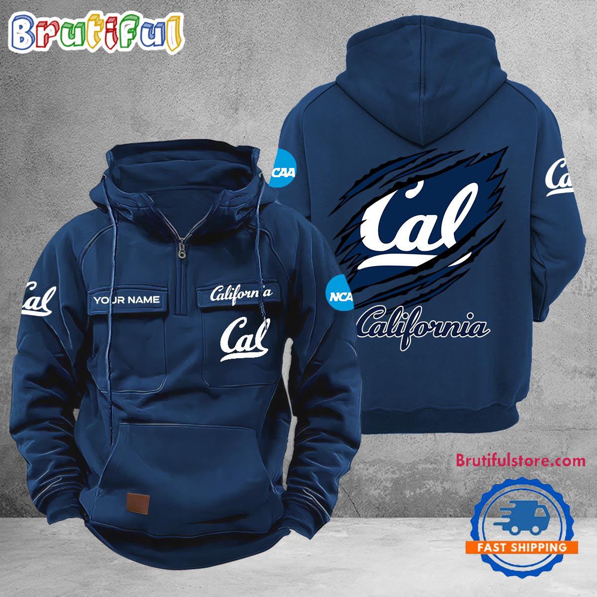 NCAA California Golden Bears Sport Team Design Logo Name Cargo Hoodie