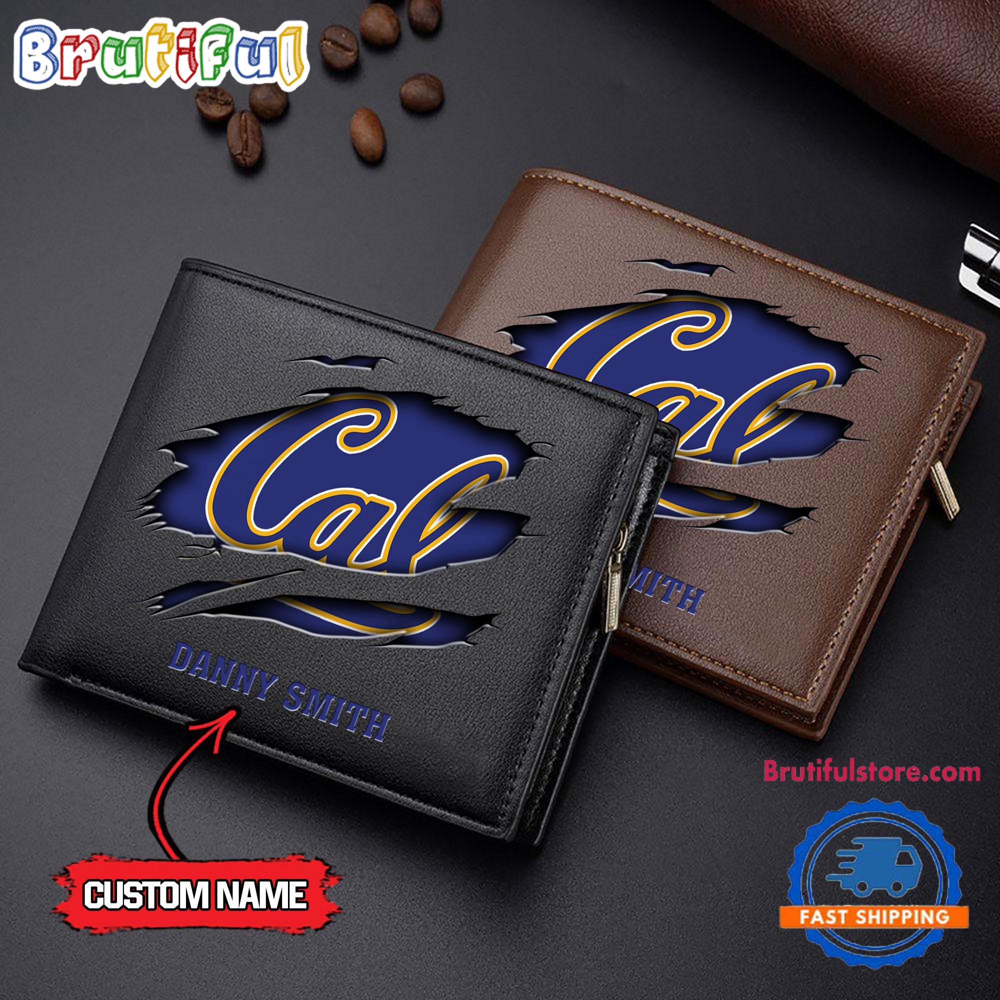 NCAA California Golden Bears Sporty Custom Men's Leather Wallet