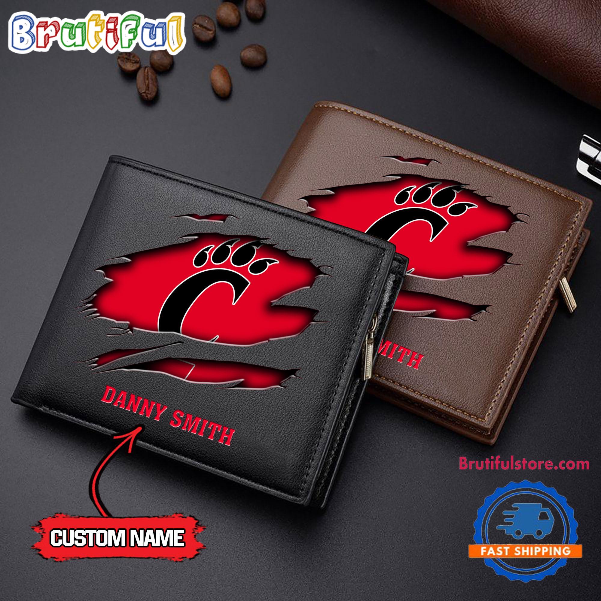 NCAA Cincinnati Bearcats Sporty Custom Men's Leather Wallet