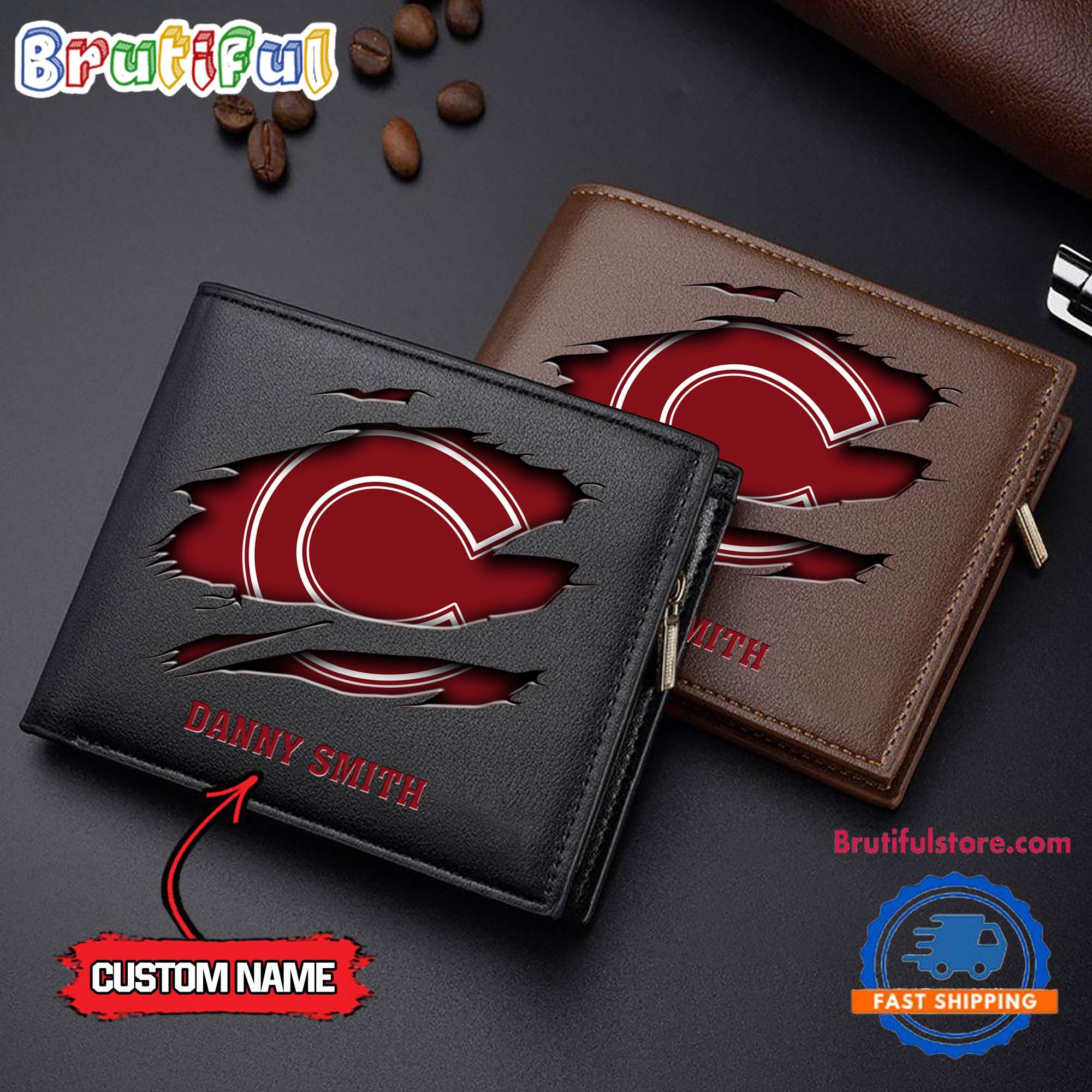 NCAA Colgate Raiders Sporty Custom Men's Leather Wallet