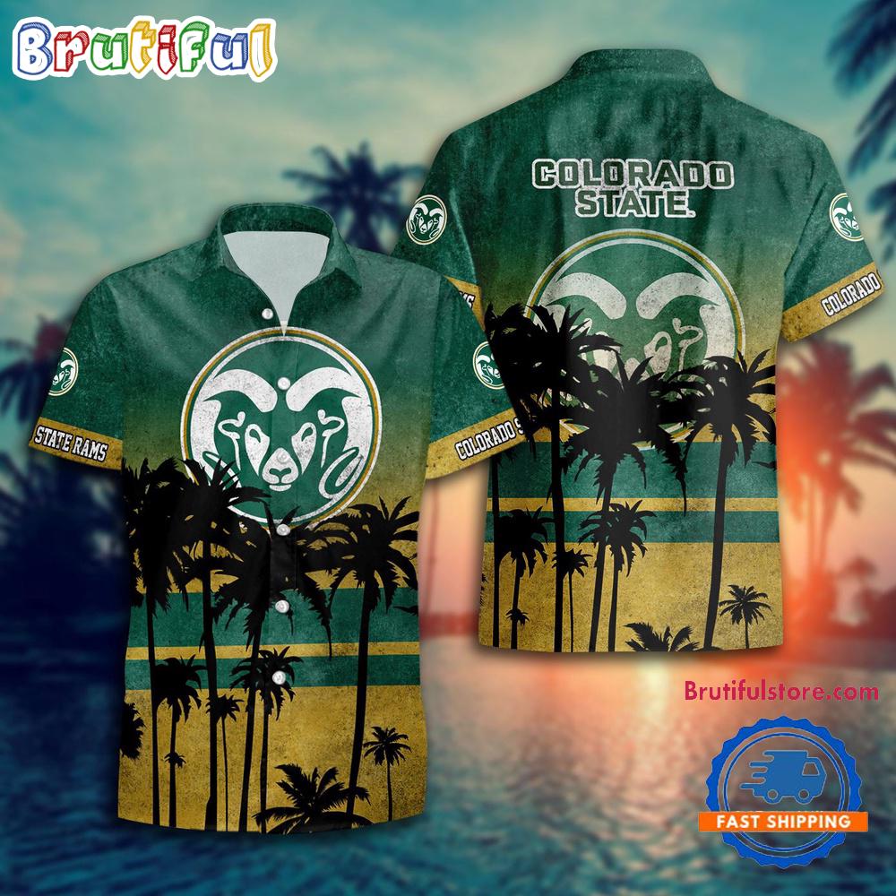NCAA Colorado State Rams Palm Tree Tropical Summer Beach Hawaiian Shirt