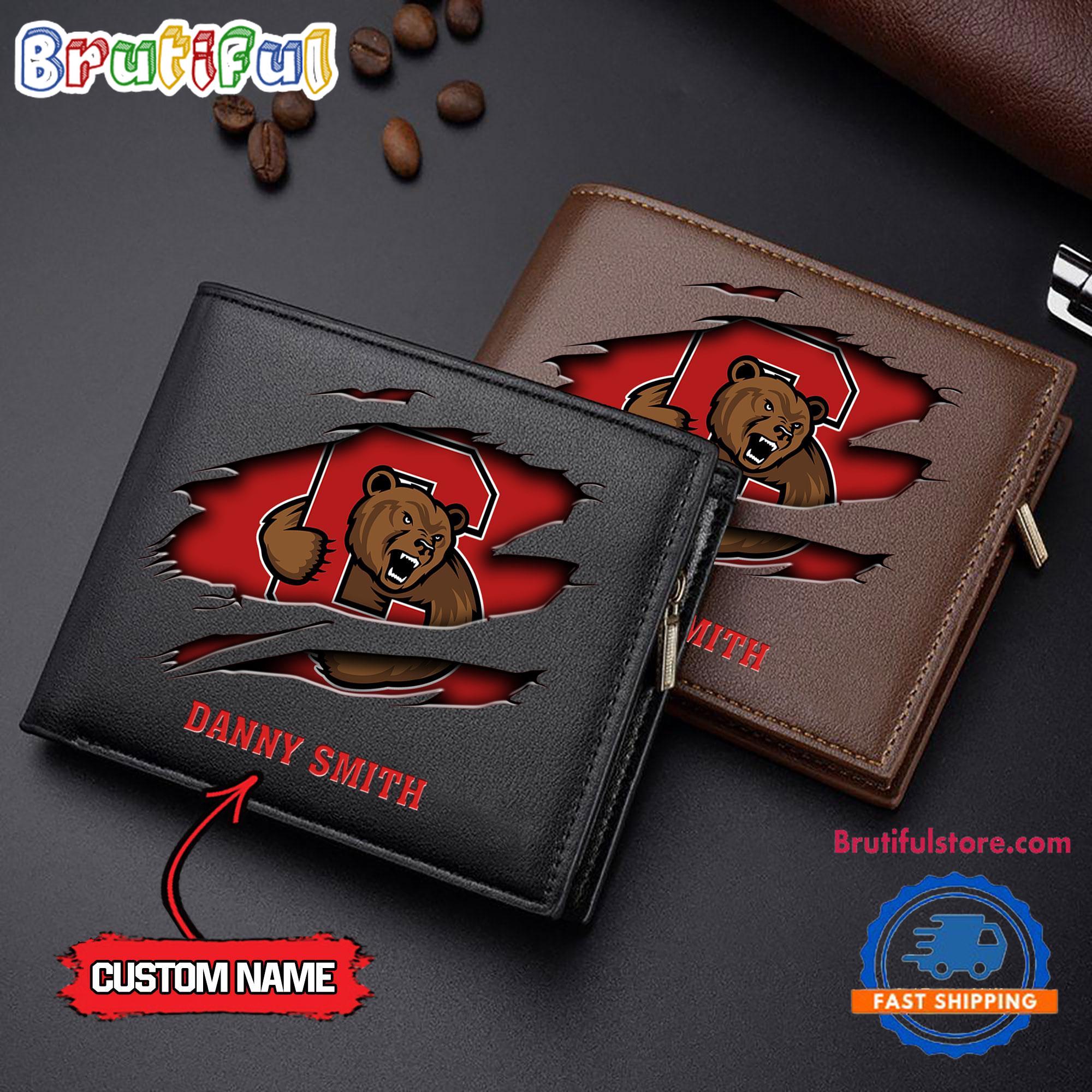 NCAA Cornell Big Red Sporty Custom Men's Leather Wallet