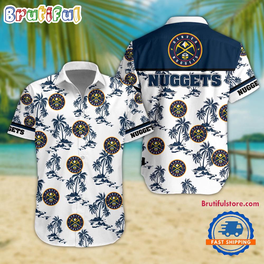 NCAA Denver Nuggets Sporty Aloha Summer Hawaiian Shirt