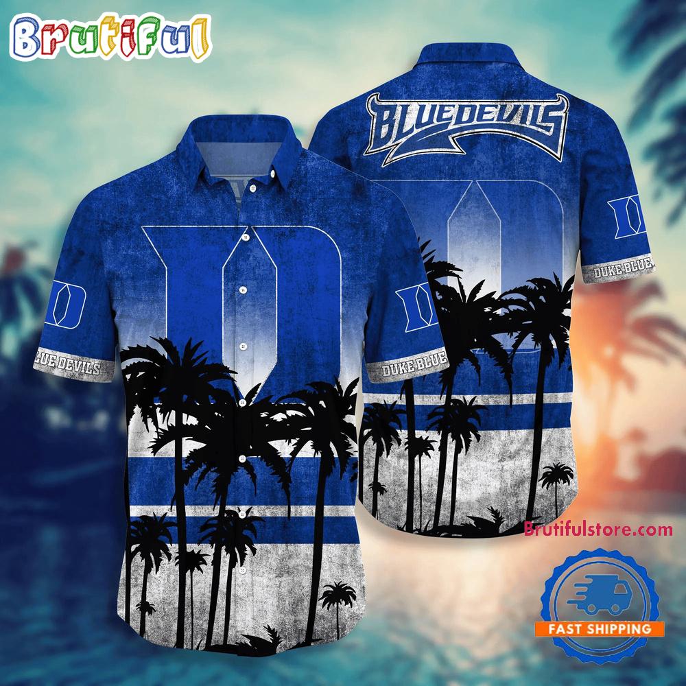 NCAA Duke Blue Devils Palm Tree Tropical Summer Beach Hawaiian Shirt