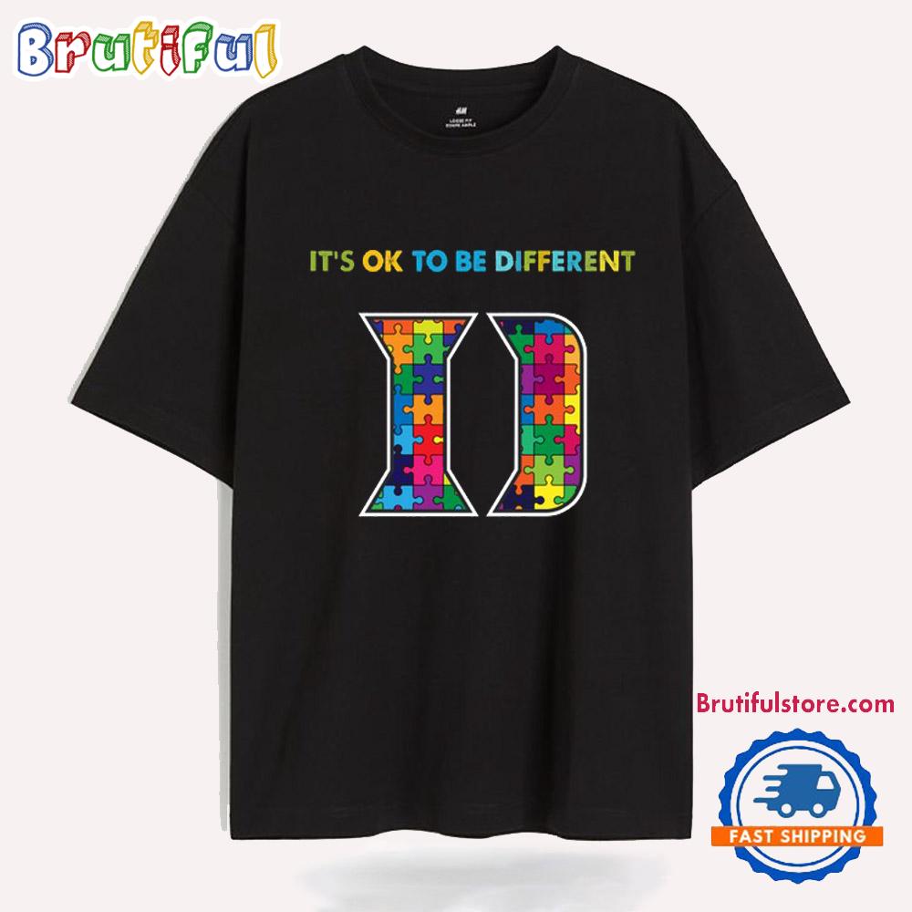 NCAA Duke Blue Devils Special Autism Awareness It's Ok To Be Different T-Shirt