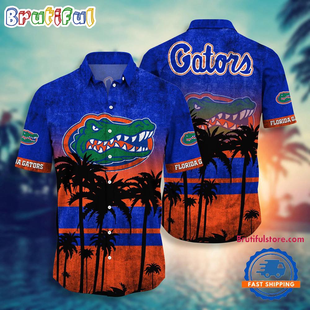 NCAA Florida Gators Palm Tree Tropical Summer Beach Hawaiian Shirt