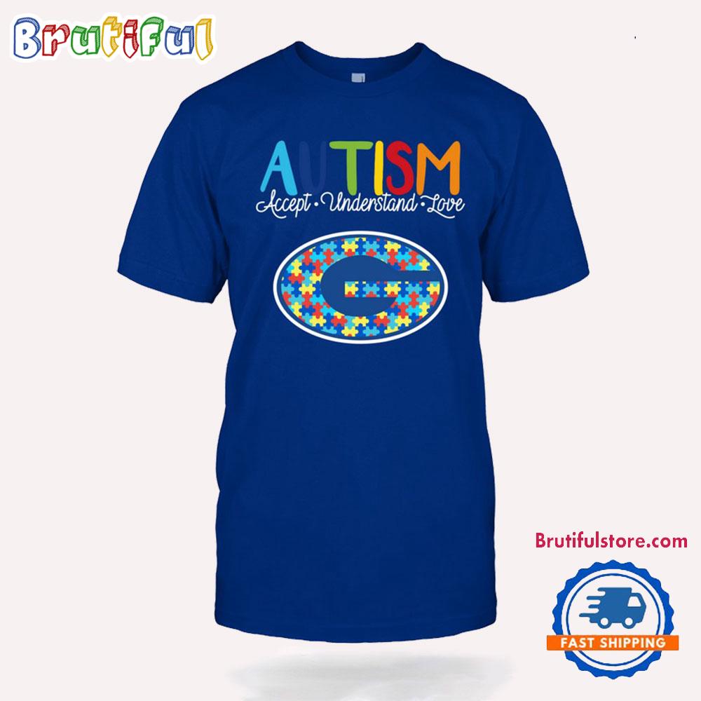 NCAA Georgia Bulldogs Autism Accept Understand Love T-Shirt