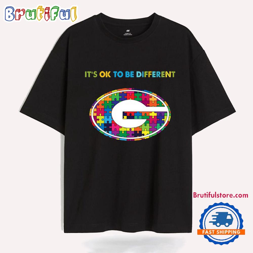 NCAA Georgia Bulldogs Special Autism Awareness It's Ok To Be Different T-Shirt