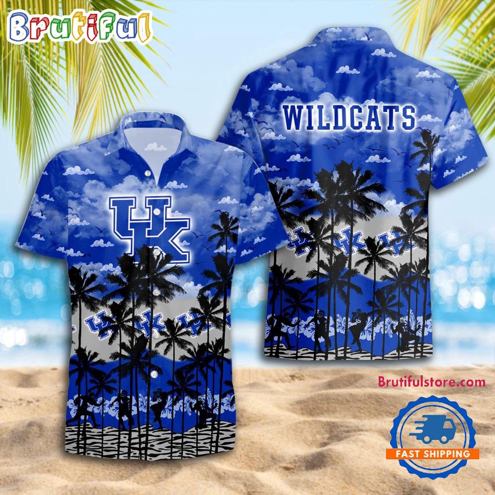 NCAA Kentucky Wildcats Palm Tree Hawaiian Shirt