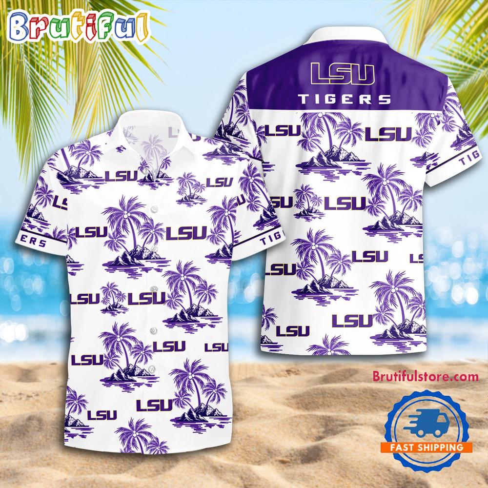 NCAA LSU Tigers Sporty Aloha Summer Hawaiian Shirt