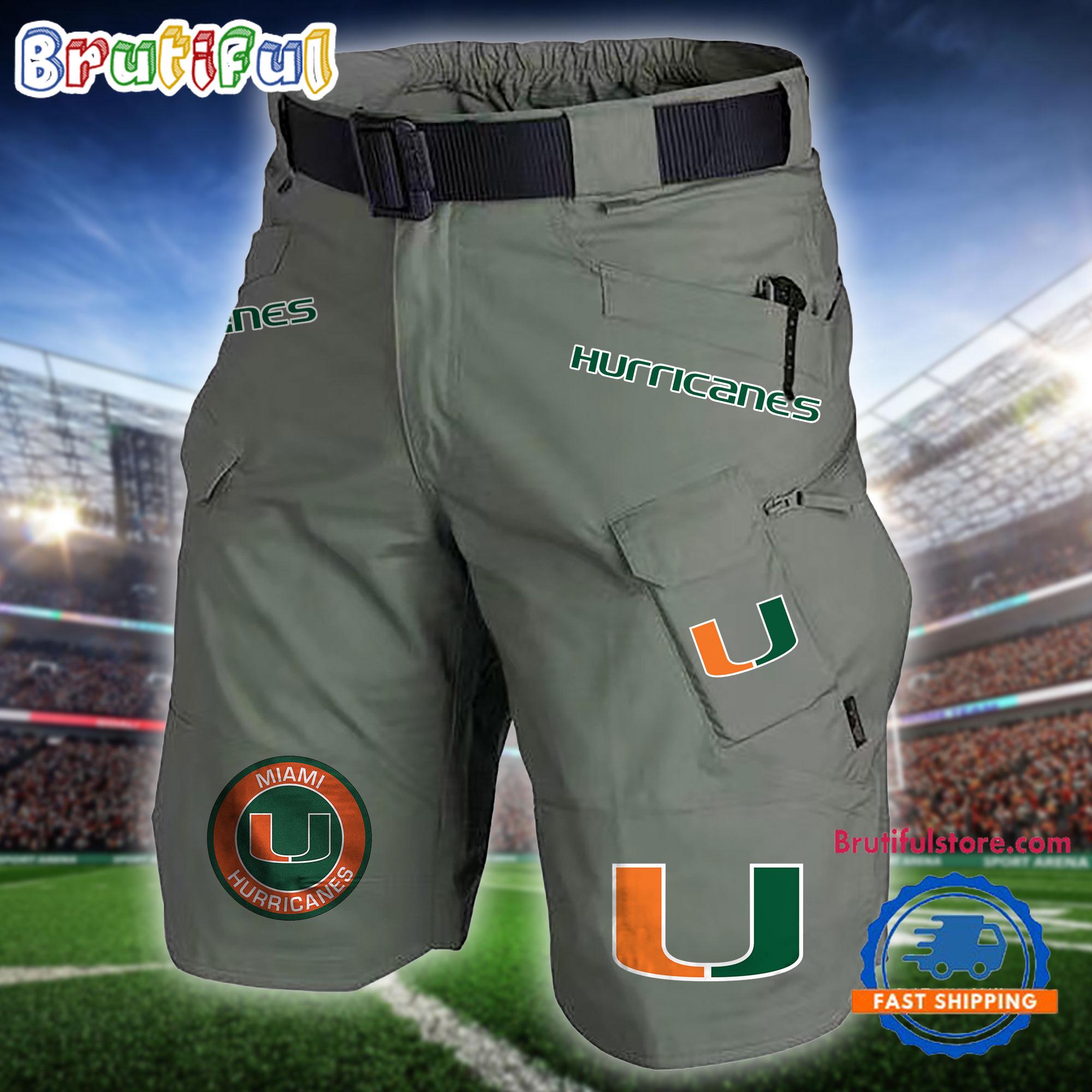 NCAA Miami Hurricanes Sport Team Military Tactical Shorts