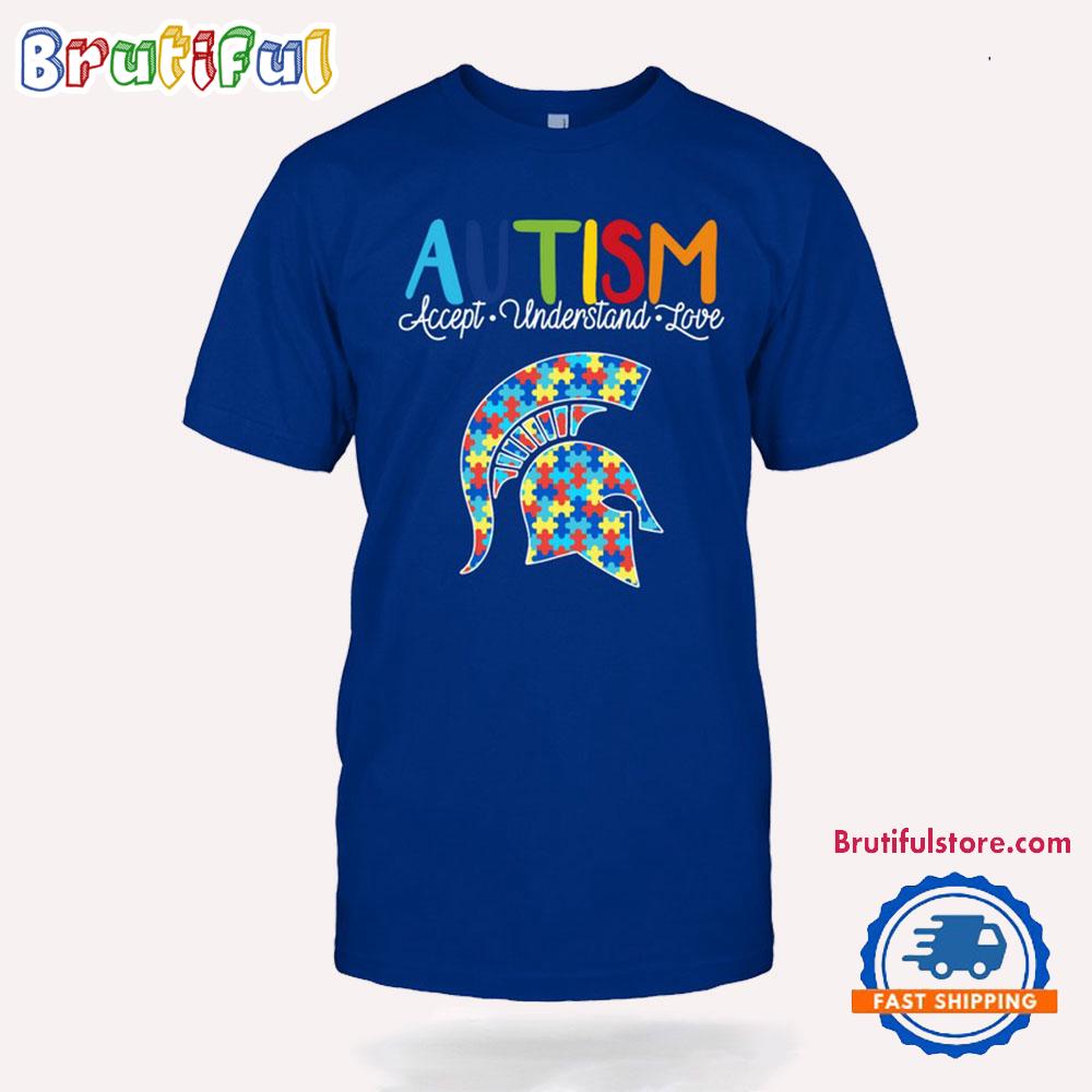 NCAA Michigan State Spartans Autism Accept Understand Love T-Shirt
