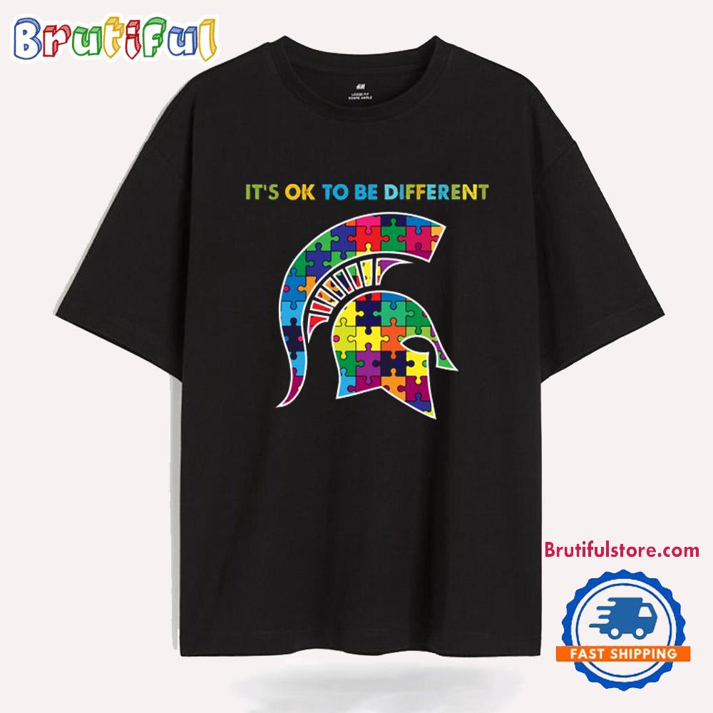 NCAA Michigan State Spartans Special Autism Awareness It's Ok To Be Different T-Shirt