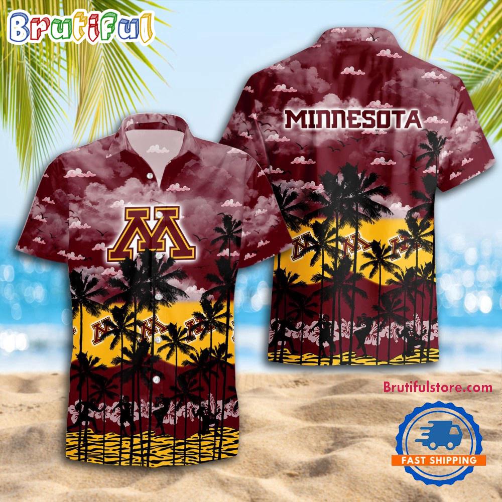 NCAA Minnesota Golden Gophers Palm Tree Hawaiian Shirt