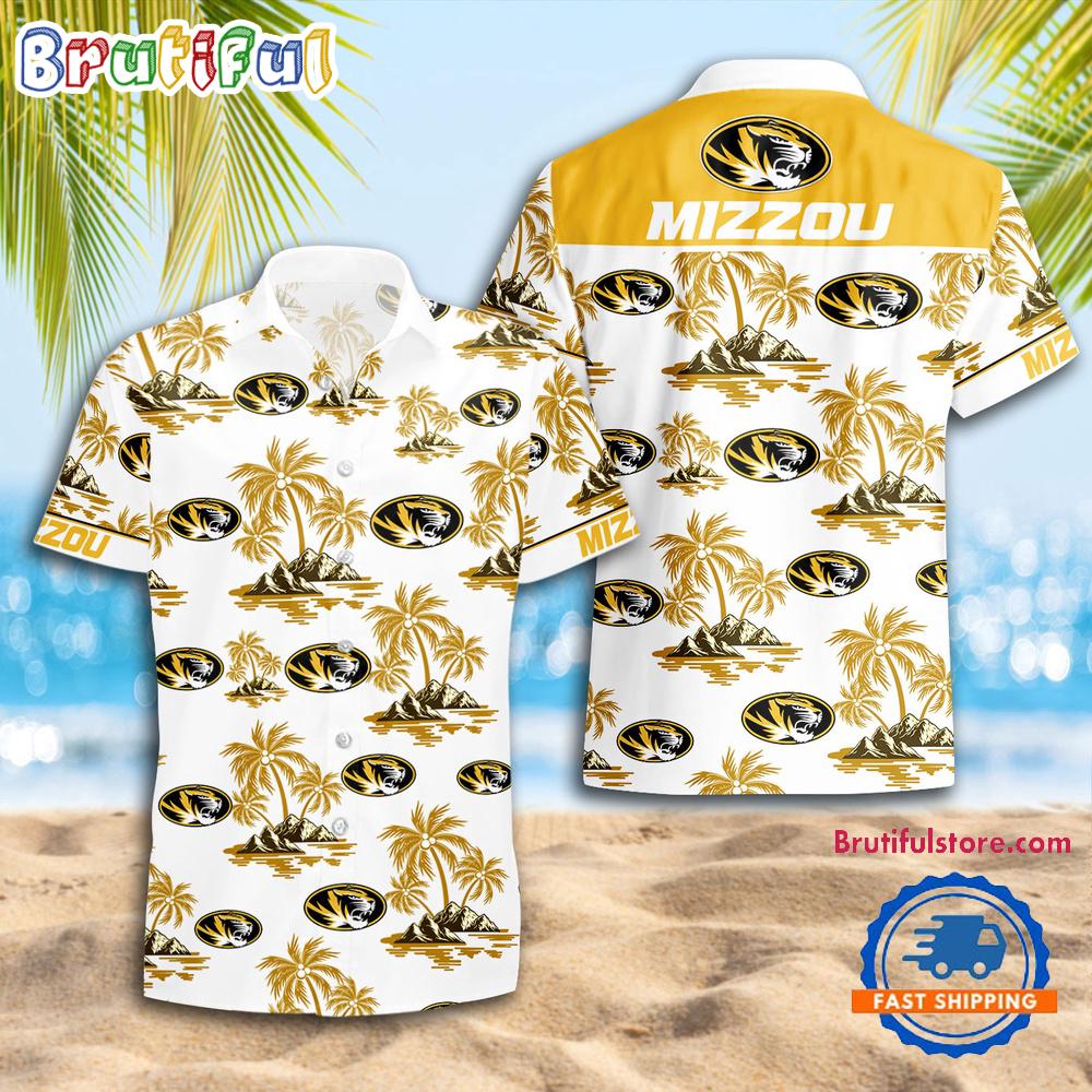 NCAA Missouri Tigers Sporty Aloha Summer Hawaiian Shirt