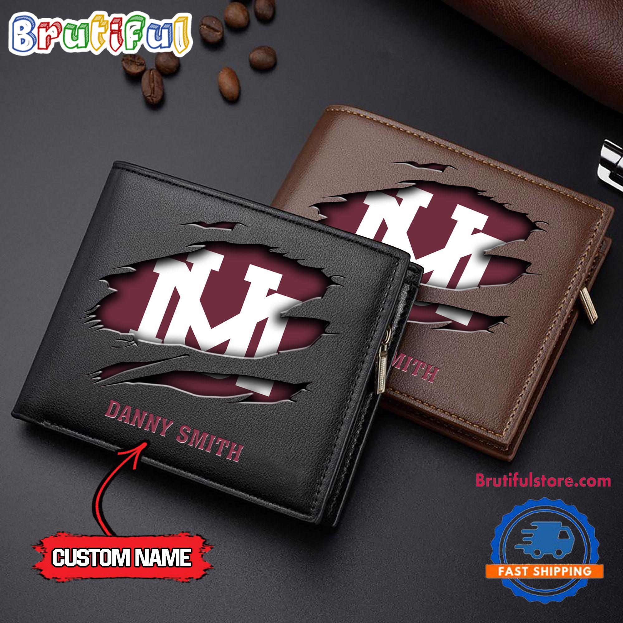 NCAA Montana Grizzlies Sporty Custom Men's Leather Wallet