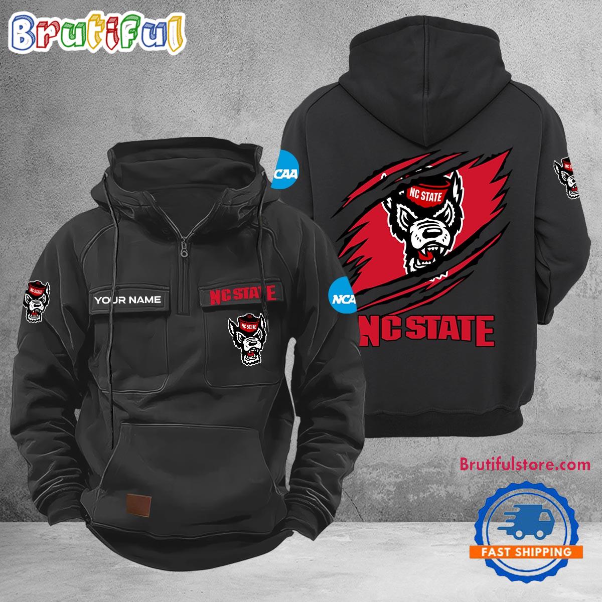 NCAA NC State Wolfpack Sport Team Design Logo Name Cargo Hoodie