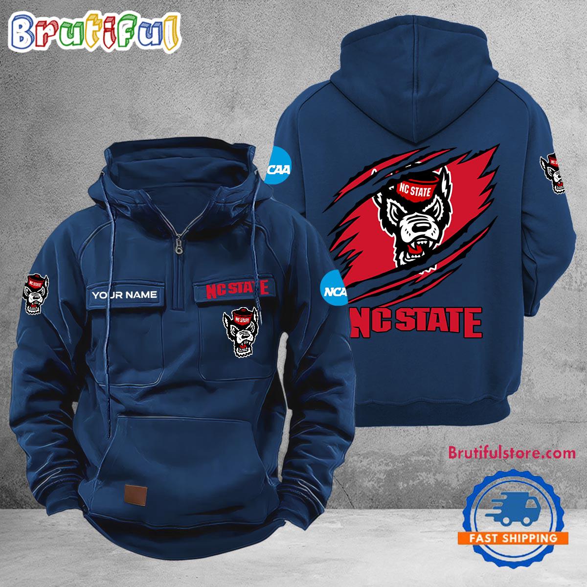 NCAA NC State Wolfpack Sport Team Design Logo Name Cargo Hoodie