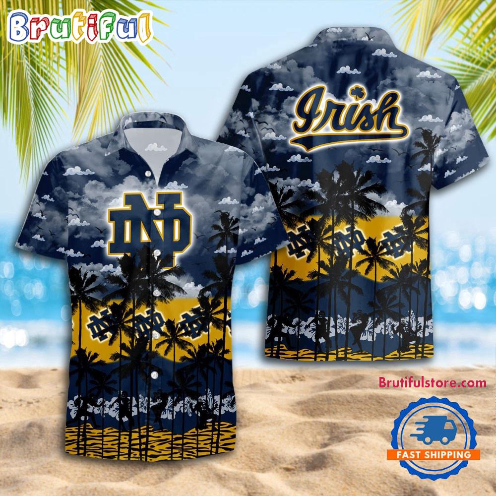 NCAA Notre Dame Fighting Irish Palm Tree Hawaiian Shirt