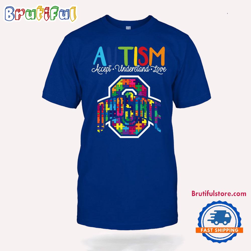 NCAA Ohio State Buckeyes Autism Accept Understand Love T-Shirt