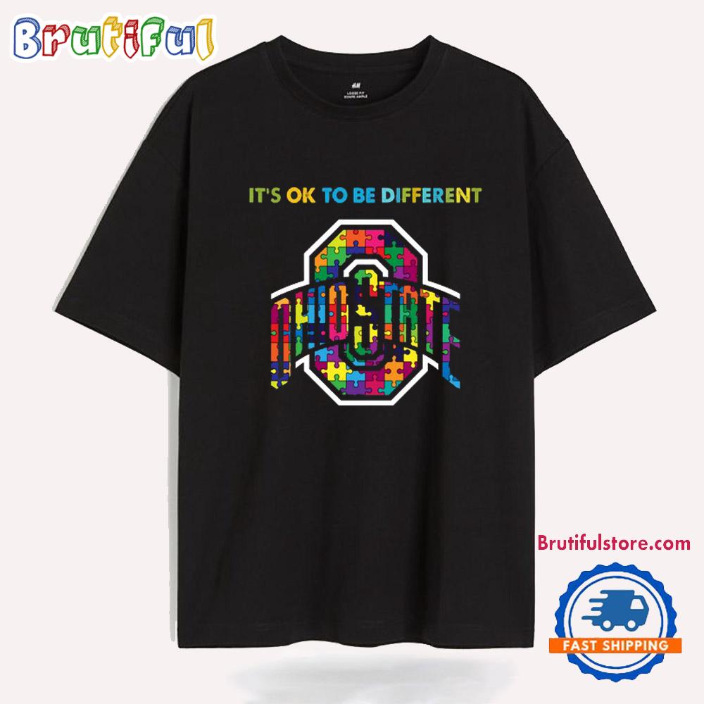 NCAA Ohio State Buckeyes Special Autism Awareness It's Ok To Be Different T-Shirt
