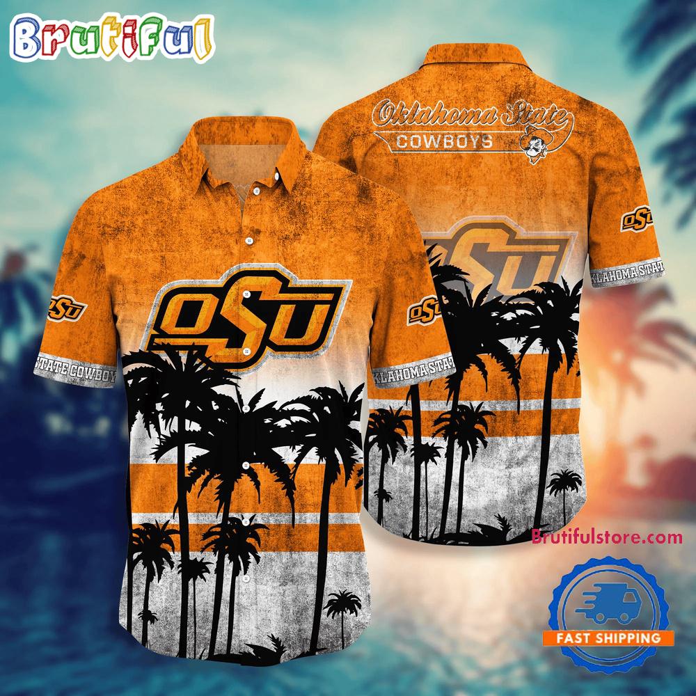 NCAA Oklahoma State Cowboys Palm Tree Tropical Summer Beach Hawaiian Shirt