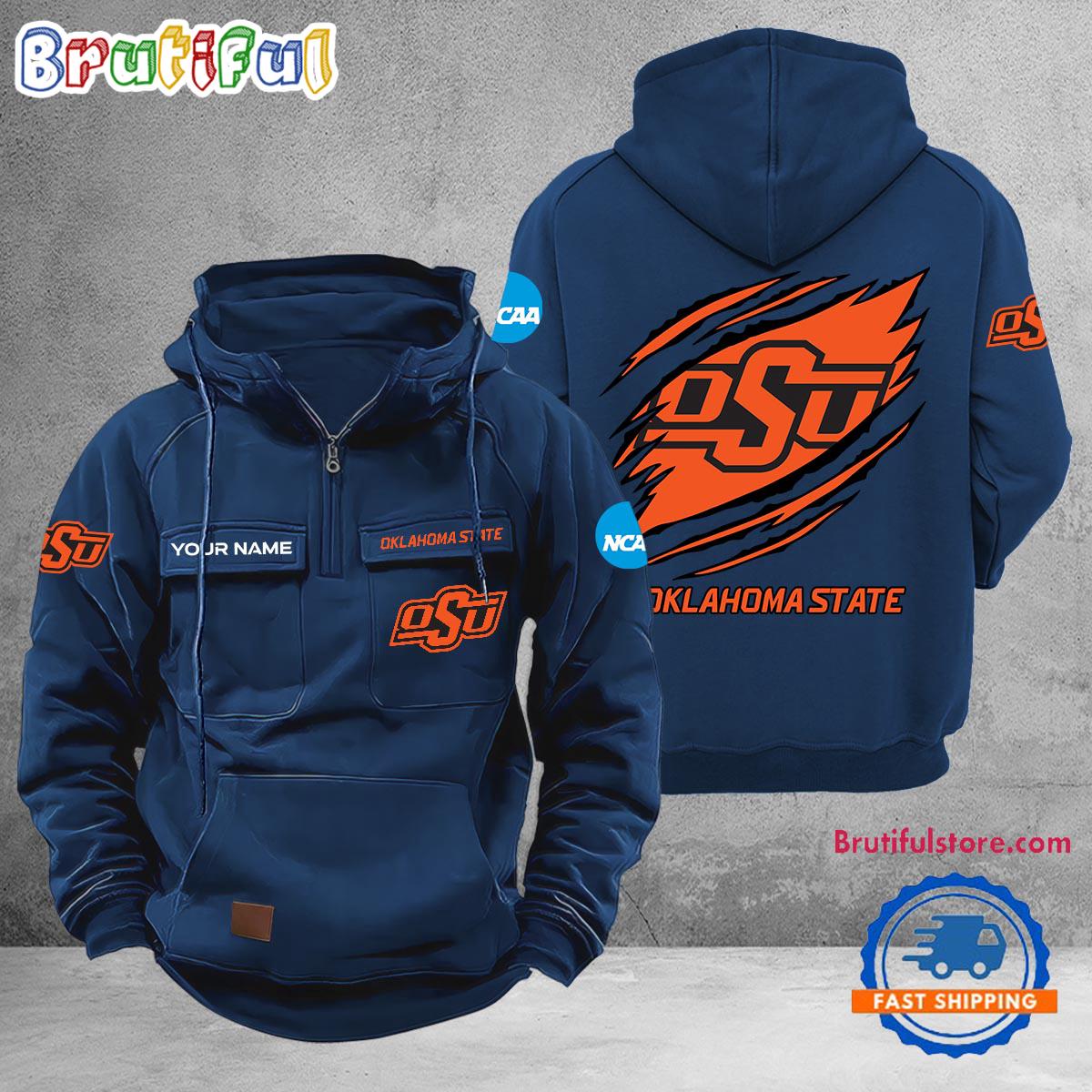 NCAA Oklahoma State Cowboys Sport Team Design Logo Name Cargo Hoodie