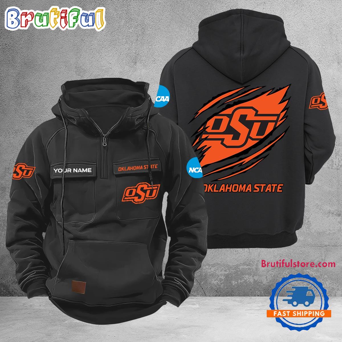 NCAA Oklahoma State Cowboys Sport Team Design Logo Name Cargo Hoodie