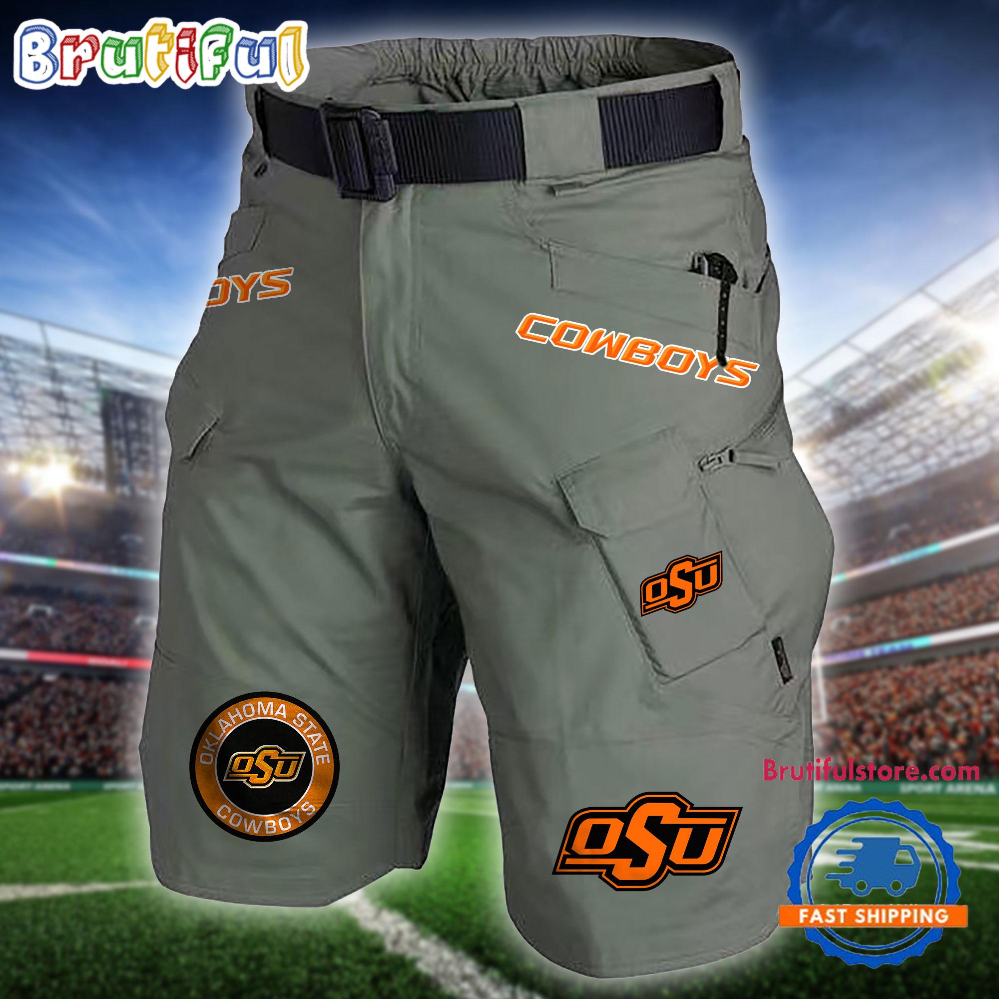NCAA Oklahoma State Cowboys Sport Team Military Tactical Shorts