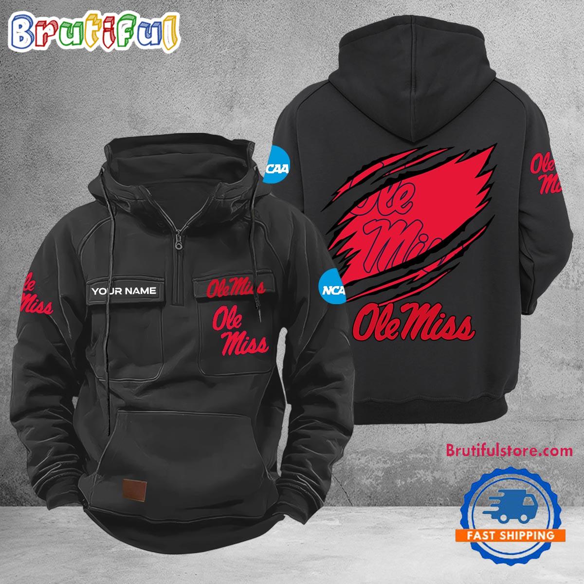 NCAA Ole Miss Rebels Sport Team Design Logo Name Cargo Hoodie