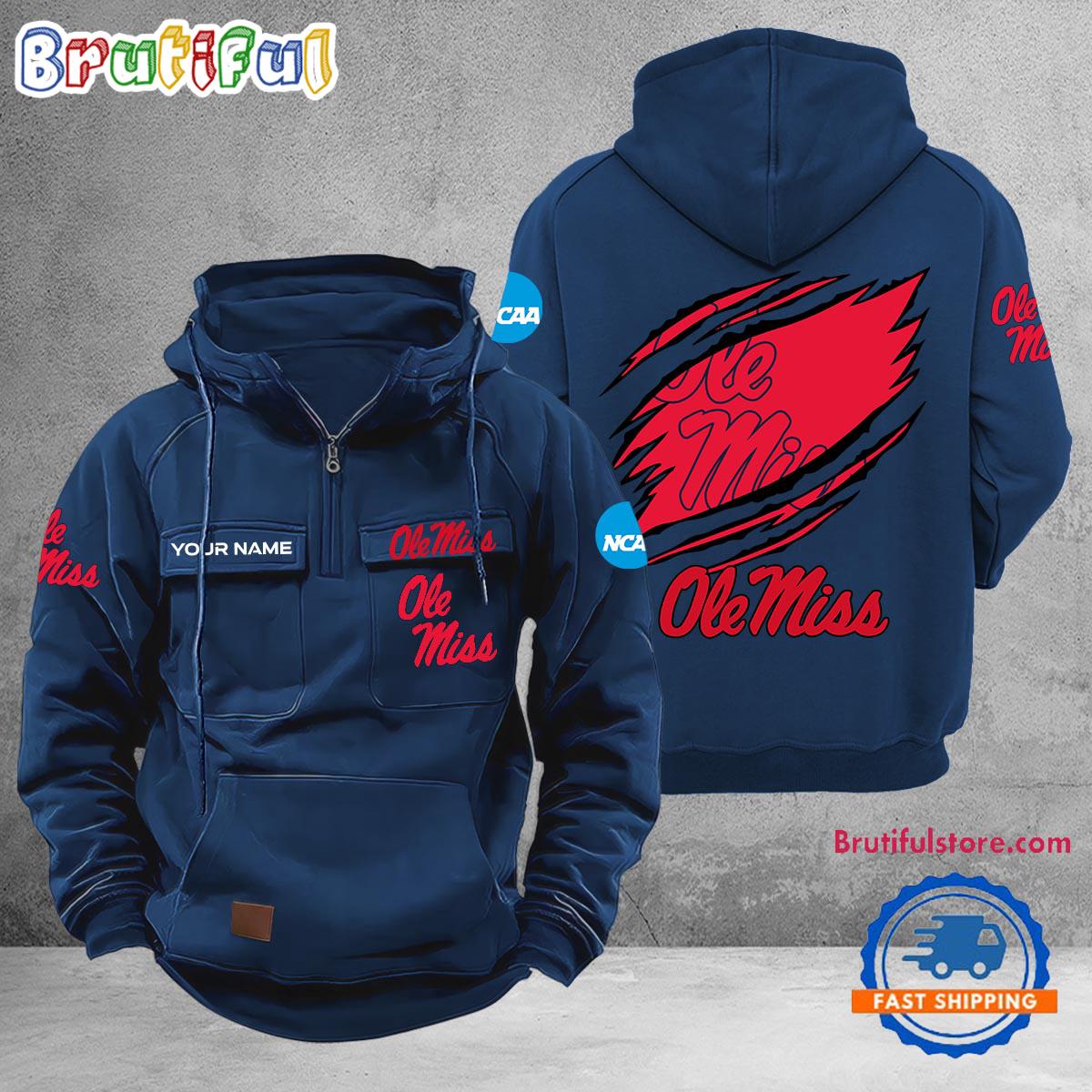 NCAA Ole Miss Rebels Sport Team Design Logo Name Cargo Hoodie