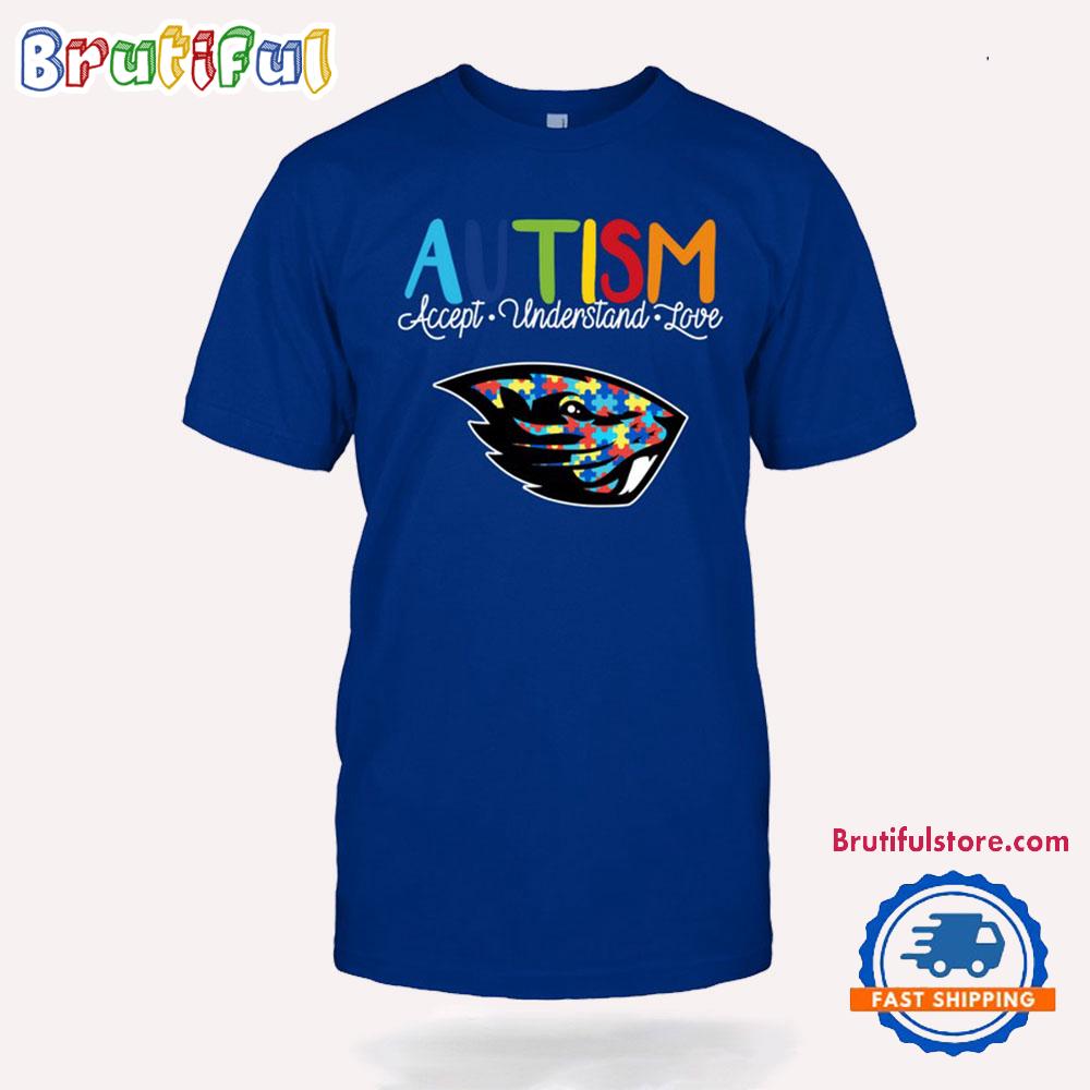 NCAA Oregon State Beavers Autism Accept Understand Love T-Shirt