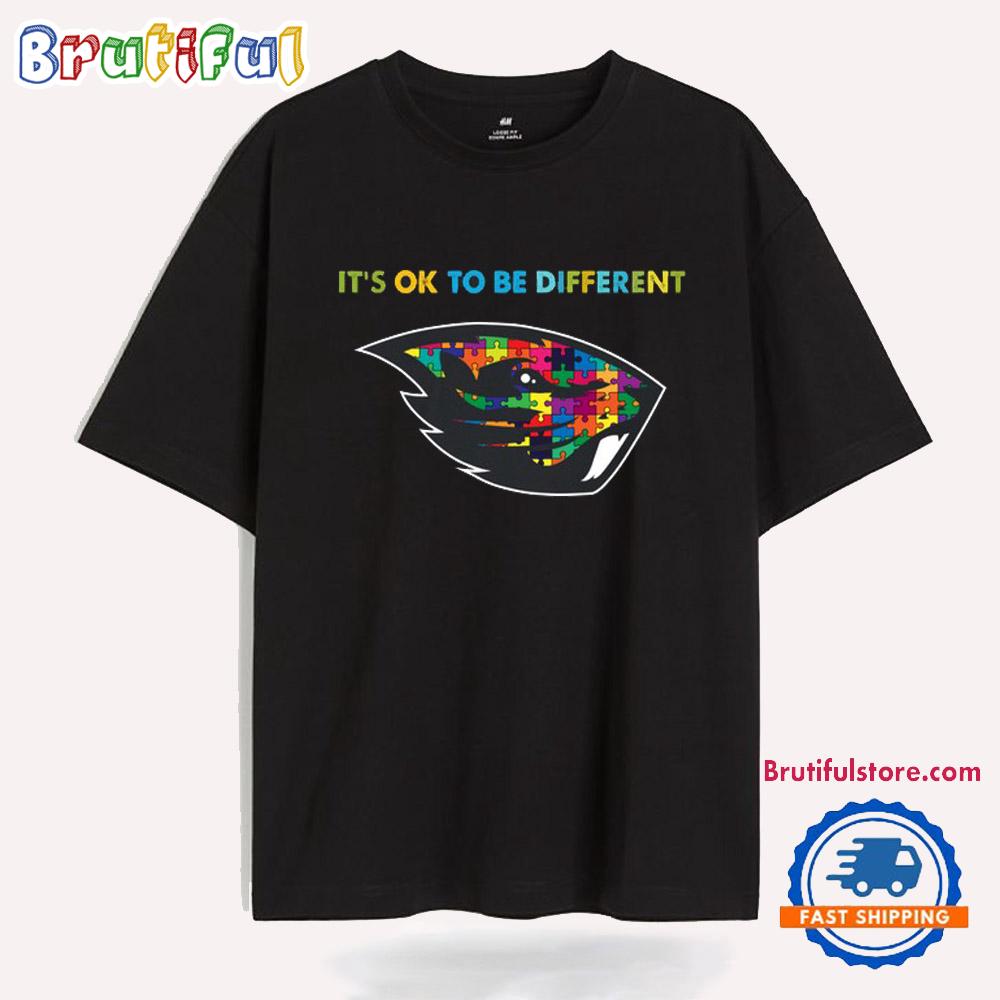 NCAA Oregon State Beavers Special Autism Awareness It's Ok To Be Different T-Shirt