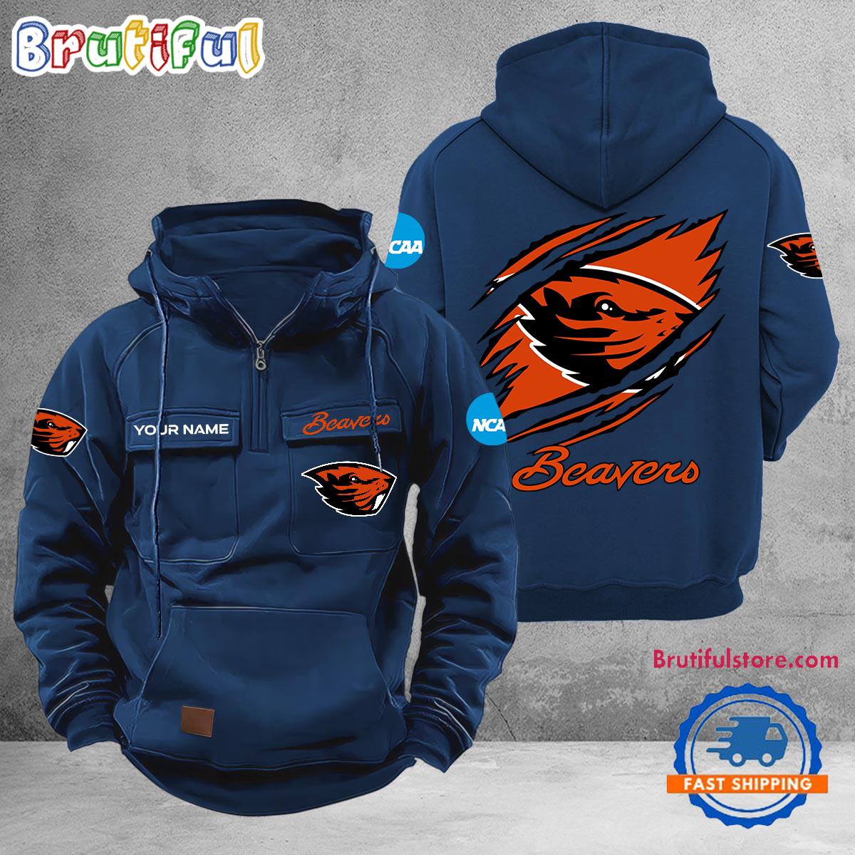 NCAA Oregon State Beavers Sport Team Design Logo Name Cargo Hoodie