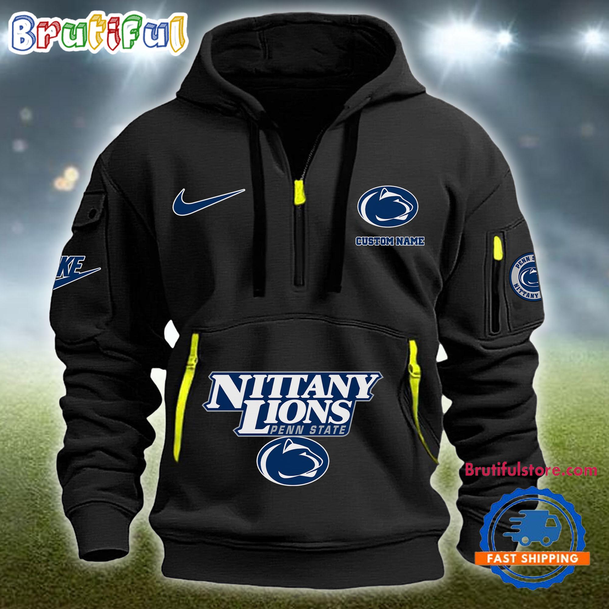NCAA Penn State Nittany Lions Heavy Hoodie, Sporty Quarter Zip Hoodie