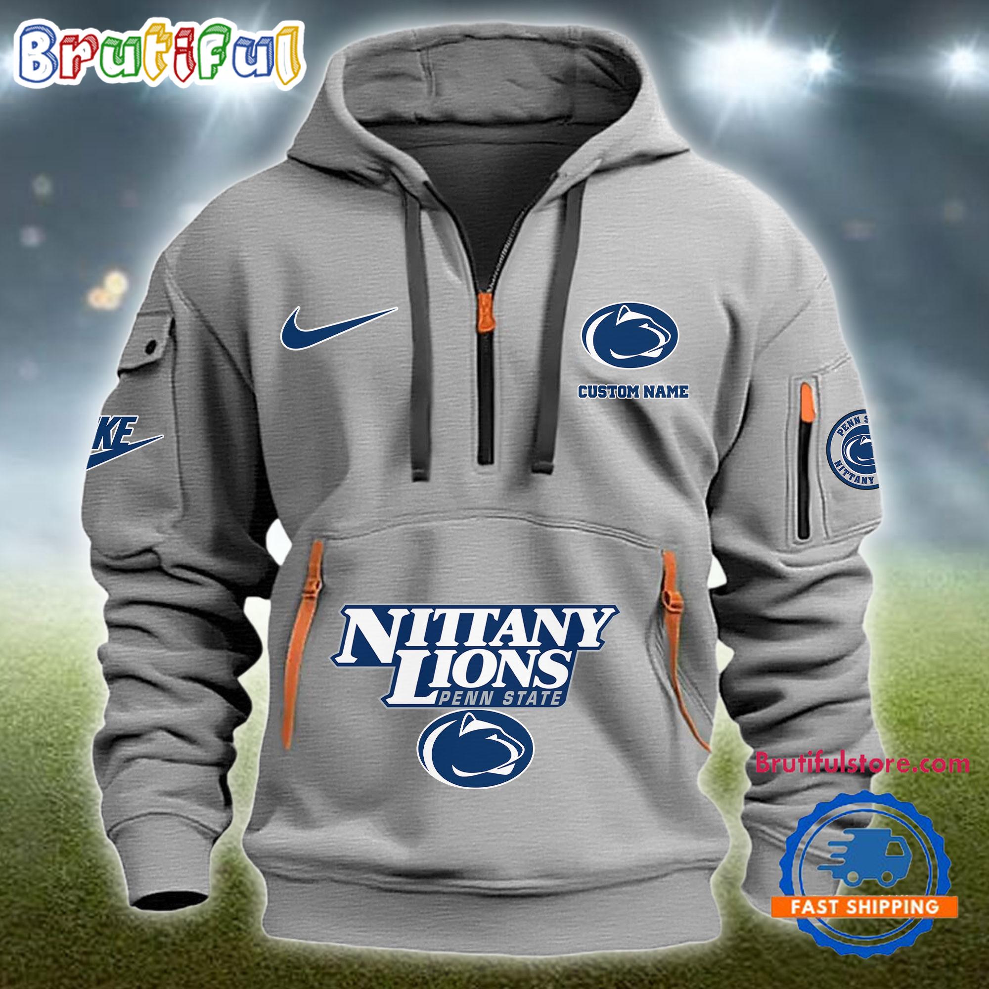 NCAA Penn State Nittany Lions Heavy Hoodie, Sporty Quarter Zip Hoodie