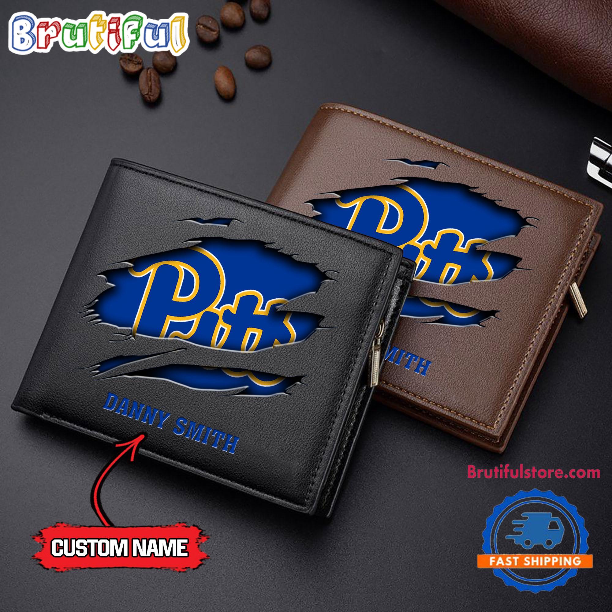 NCAA Pittsburgh Panthers Sporty Custom Men's Leather Wallet